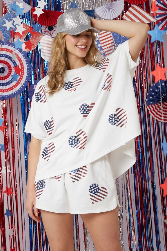 Casual Summer Independence Day Two Pieces Suits