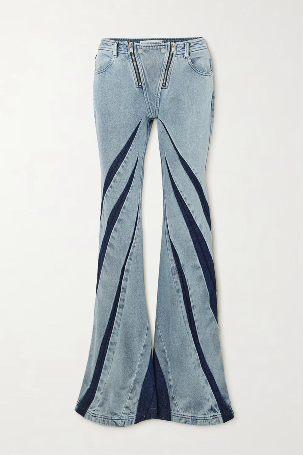 Designed Denim Strapless Tops and Jeans