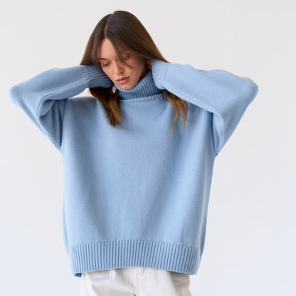 Classical High Neck Knitted Pullover Sweaters