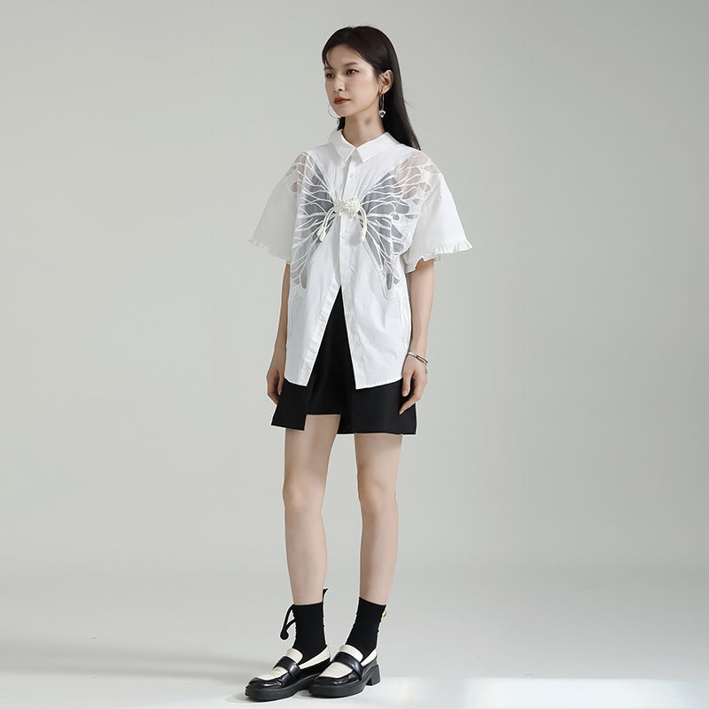 Designed Butterfly Double Sides Summer Shirts