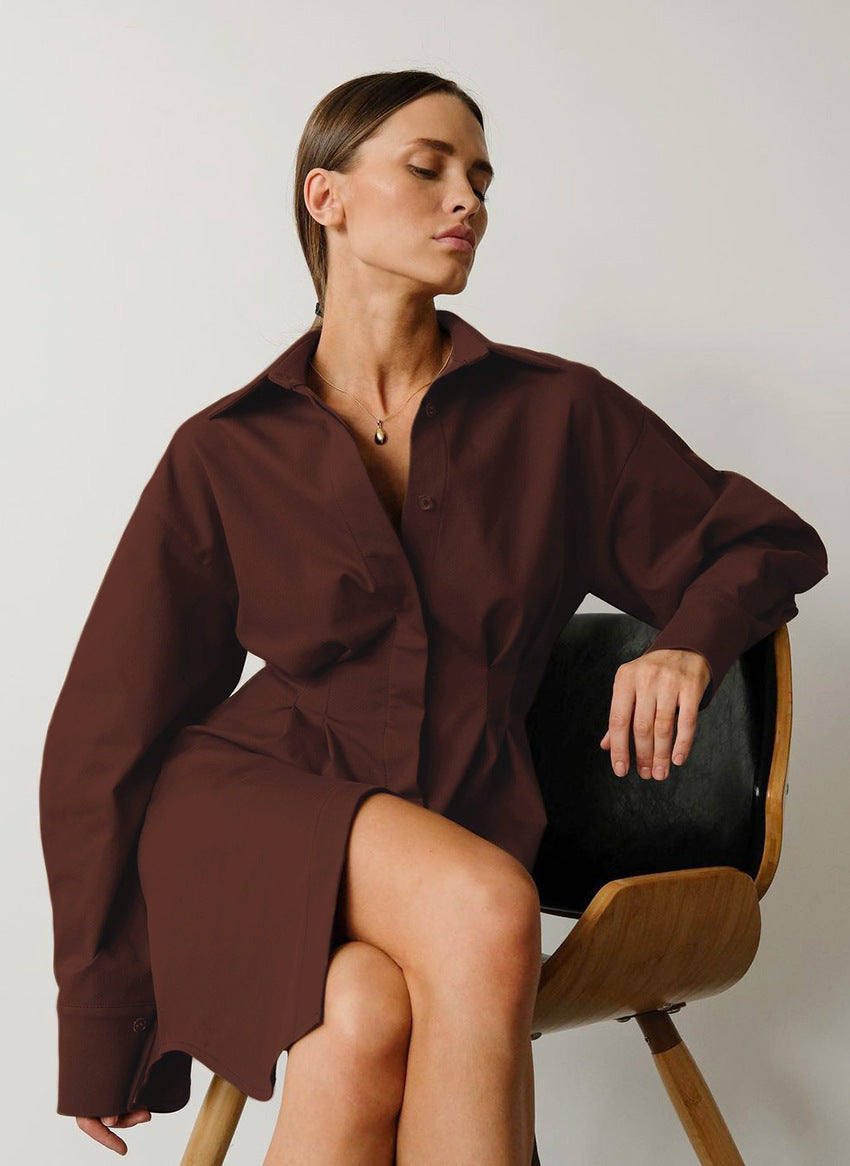 Vintage Women Long Sleeves Mini Dresses
