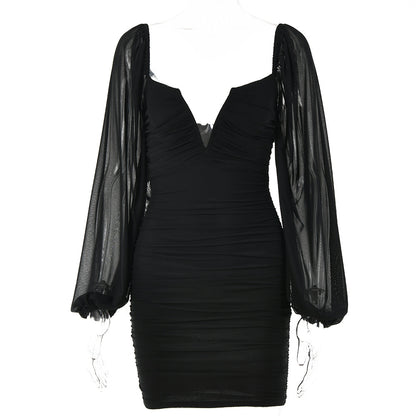 Sexy V Neck Summer Backless Mini Dresses