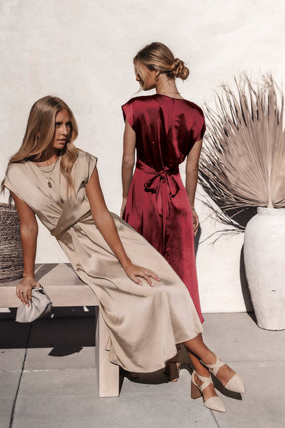 Fashion Summer Satin Evening Party Dresses