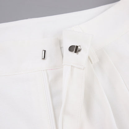 Summer Linen Crop Tops and Wide Legs Pants for Women