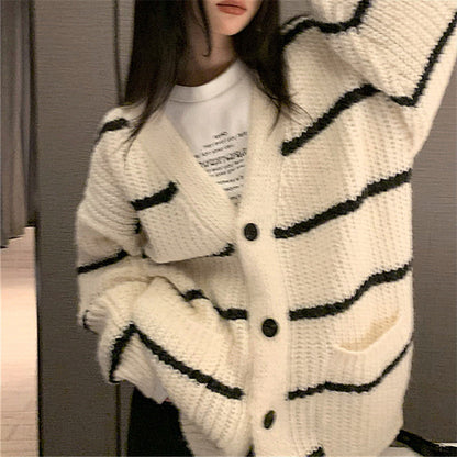 Fashion Long Sleeves Knitted Cardigan Coats