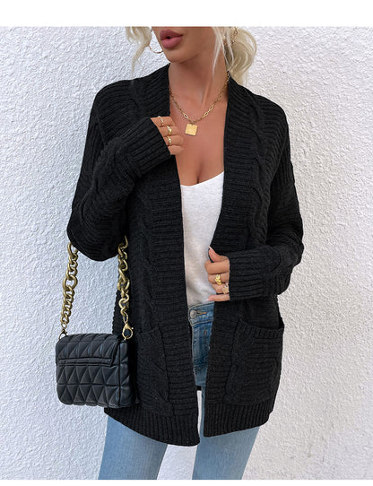Fashion Twist Knitted Cardigan Coats