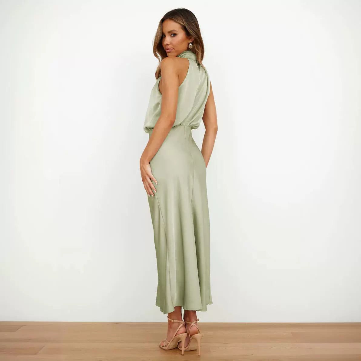 Fashion Stain Sleeveless Evening Dresses