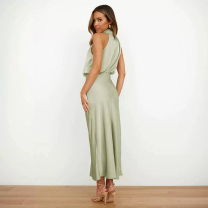 Fashion Stain Sleeveless Evening Dresses