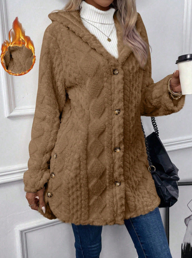 Fashion Warm Velvet Cardigan Winter Overcoats