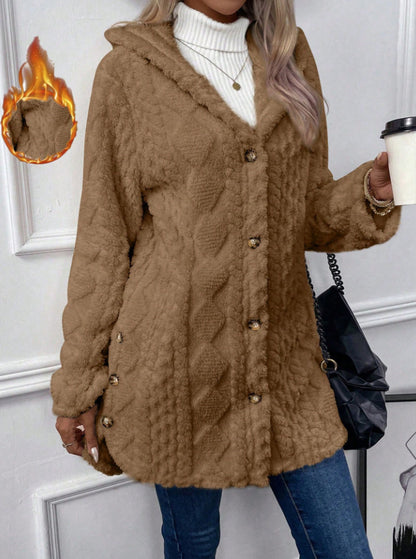 Fashion Warm Velvet Cardigan Winter Overcoats