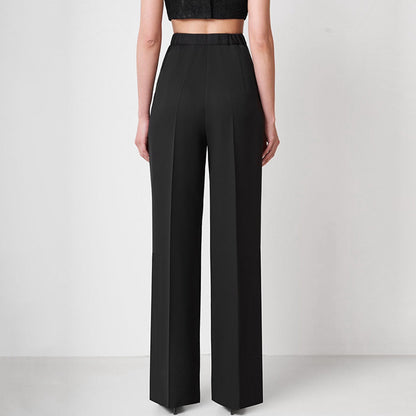 Fashion Elastic Waist Casual Pants