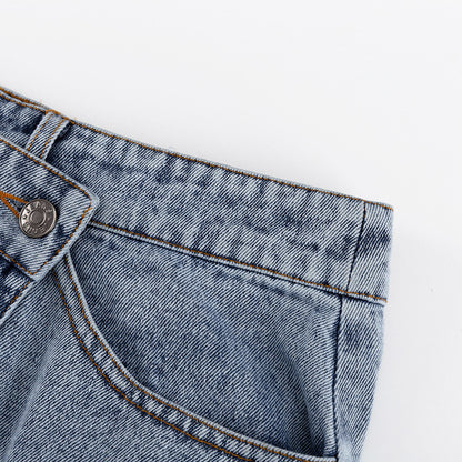 Fashion High Waist Split Front Denim Sheath Skirts