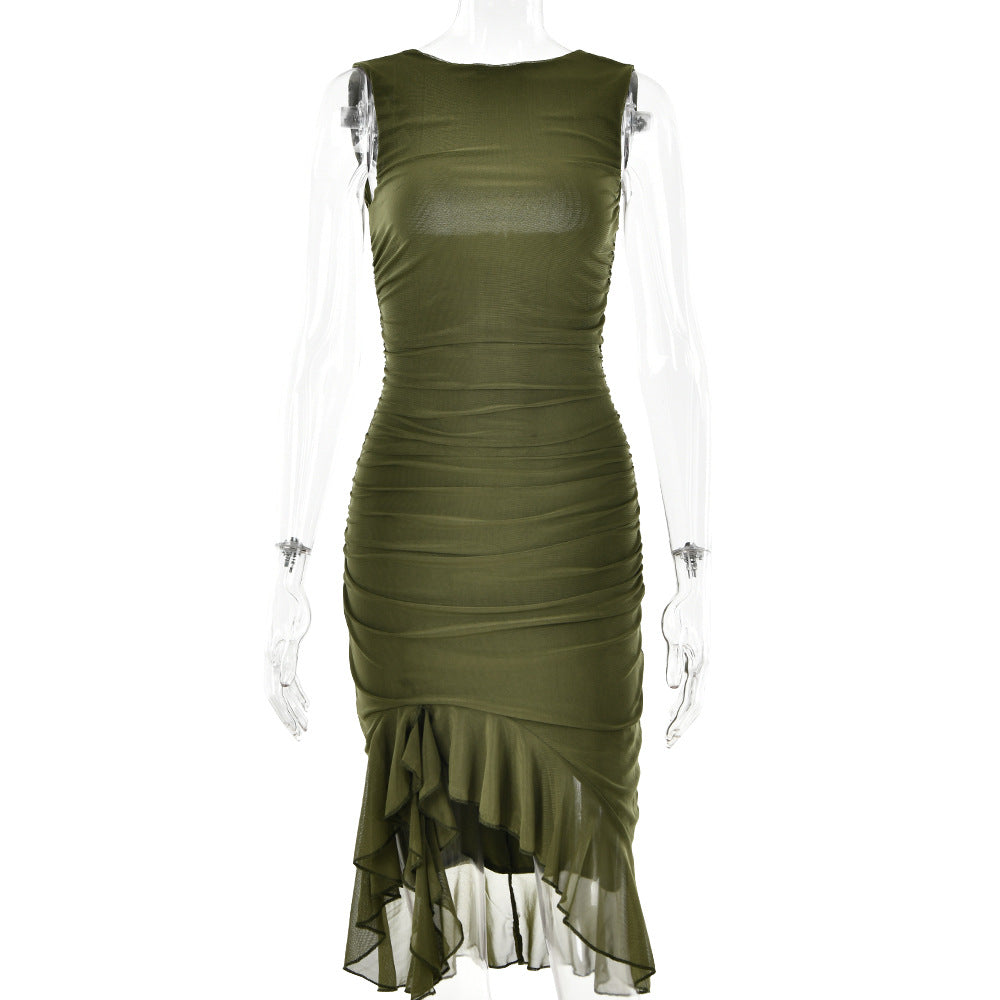Sexy One Shoulder Summer Sleeves Sheath Dresses
