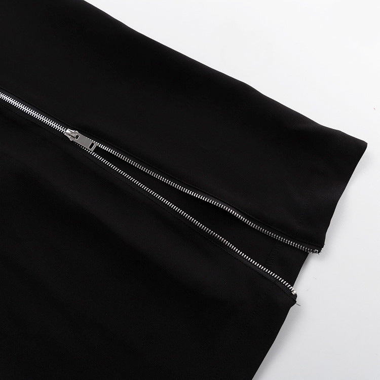 Sexy Designed Zipper Black Sheath Dresses