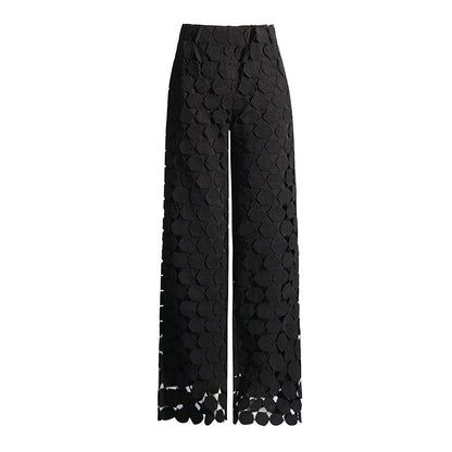 Designed Fashion Round Shaped Wide Legs Pants