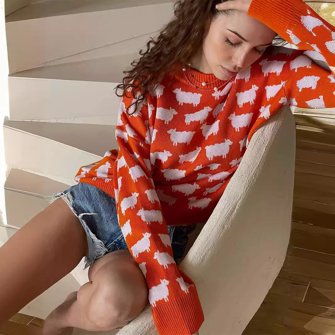Casual Round Neck Pullover Sweaters