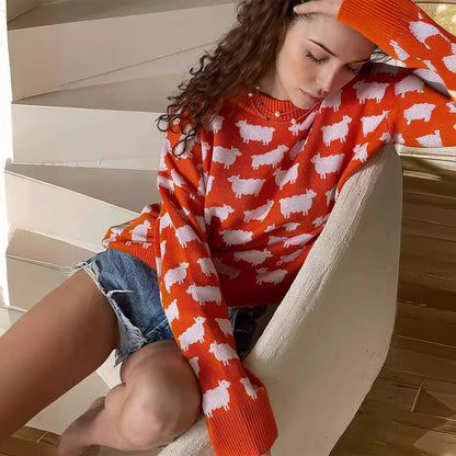 Casual Round Neck Pullover Sweaters