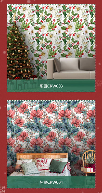 Environmental Friendly Self-adhesive Christmas Wallpaper