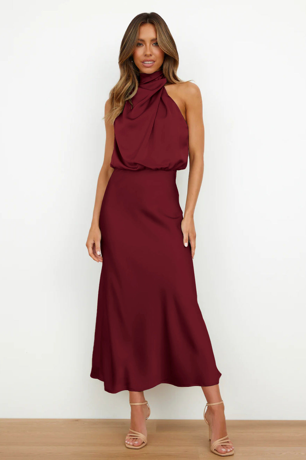 Fashion Stain Sleeveless Evening Dresses