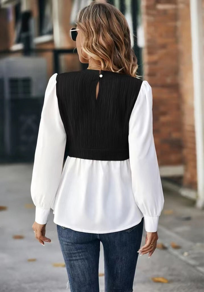 Casual Round Neck Women Blouses Shirts