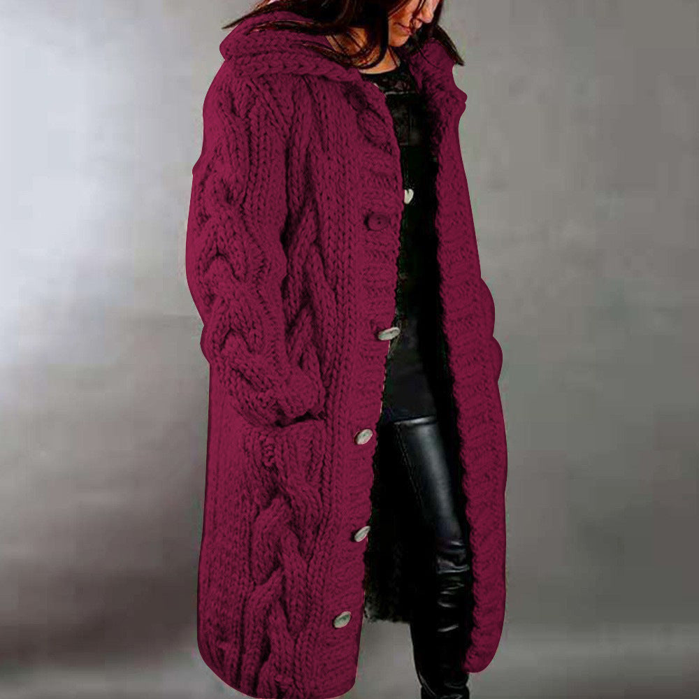 Women Winter Knitted Cardigan Overcoats