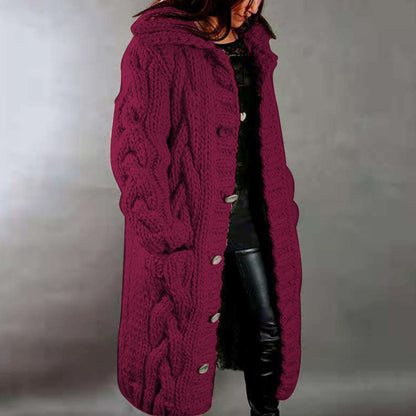 Women Winter Knitted Cardigan Overcoats