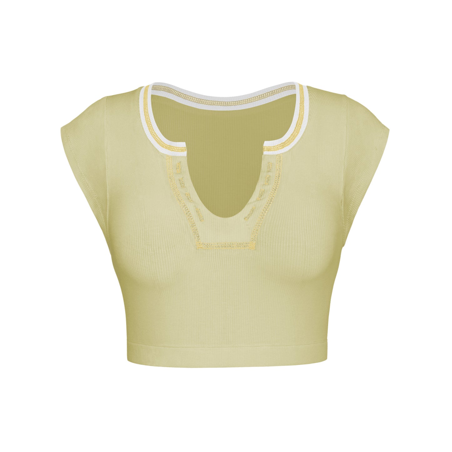 Sexy Designed Midriff Baring Knitted T Shirts