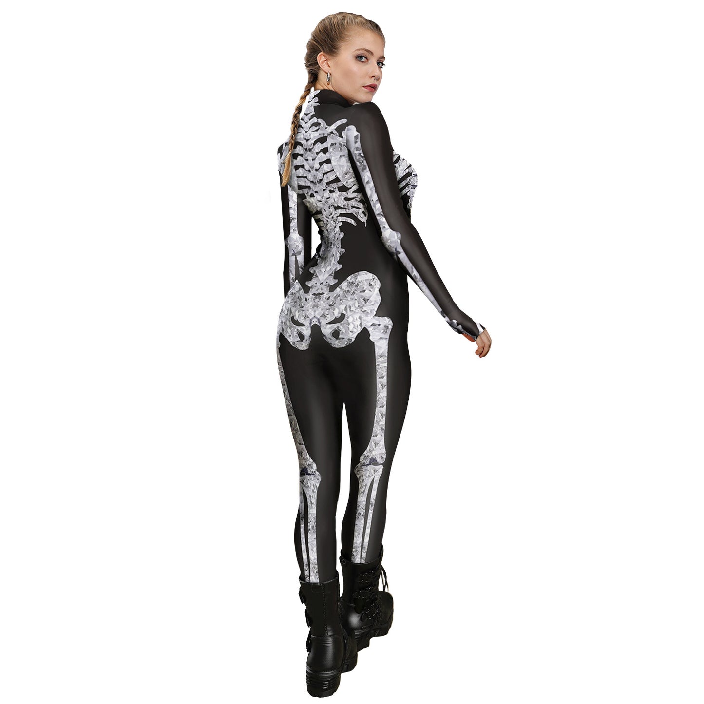 Halloween Skeleton Long Sleeves Jumpsuits Cosplay Costumes