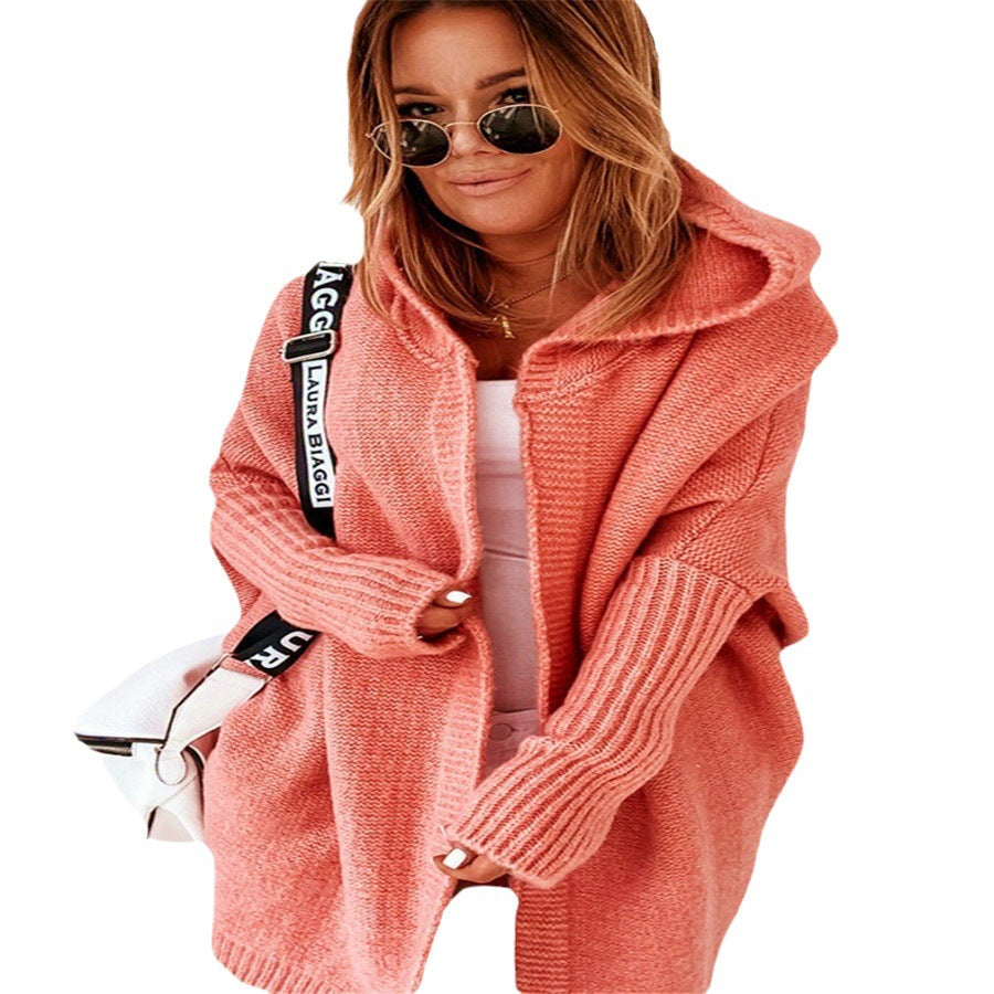 Casual Women Knitted Sweaters with Hat