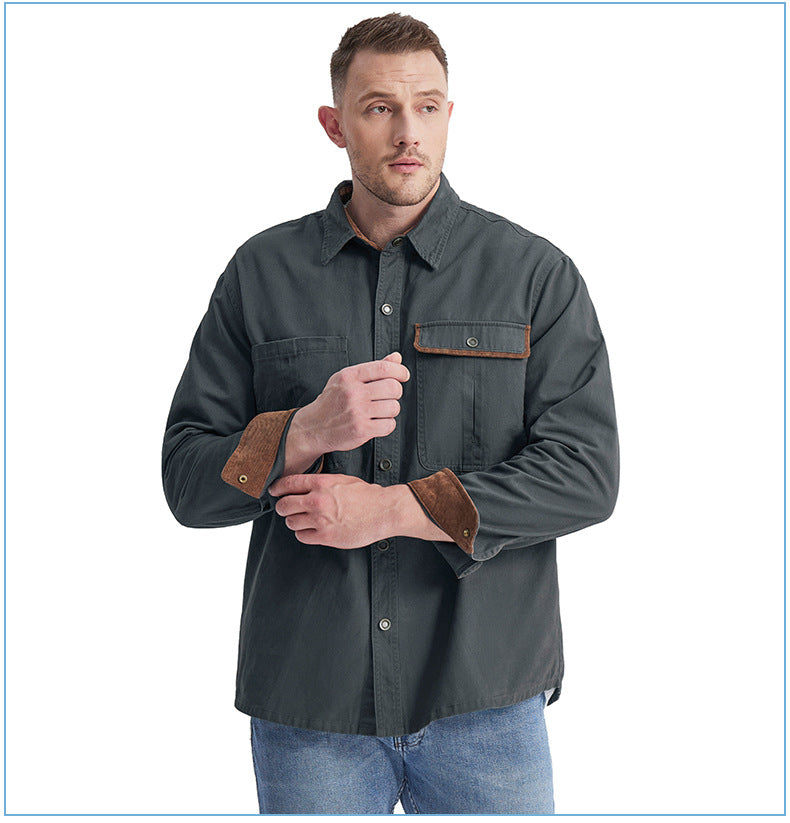 Casual Cotton Plus Sizes Long Sleeves Shirts for Men