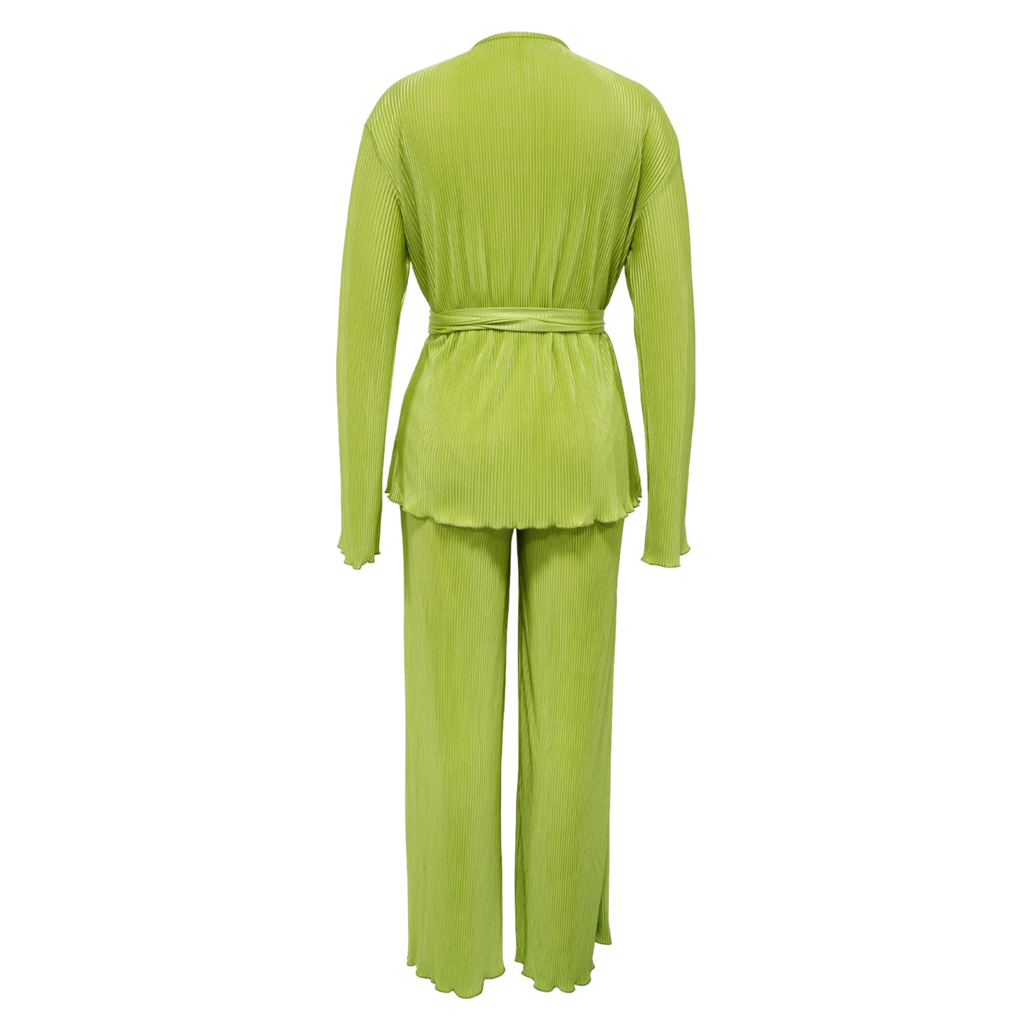 Casual V Neck Long Sleeves Tops and Pants Two Pieces Suits