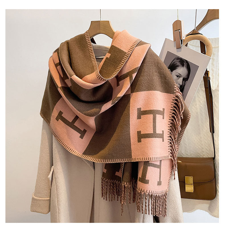 H Design Winter Warm Scarves Shawl