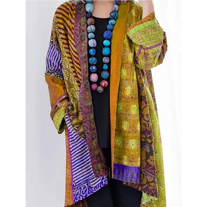 Vintage Cotton Linen Plus Sizes Women Coats