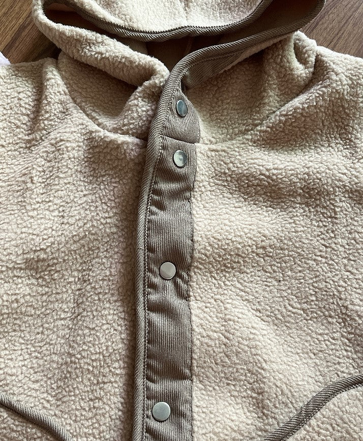 Fashion Women Lamb Wool Thickened Hooded Coats