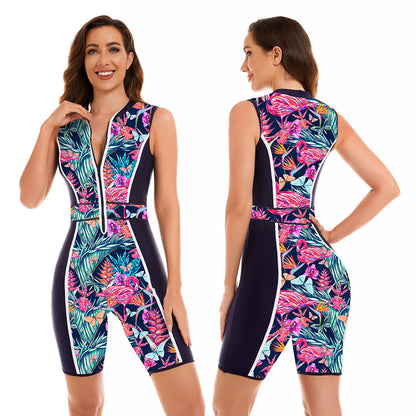 Fashion Sleeveless Surfing One Piece Swimsuits