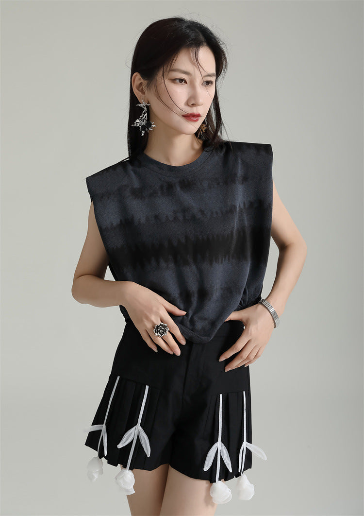 Designed Drawstring Dyed Summer T Shirts