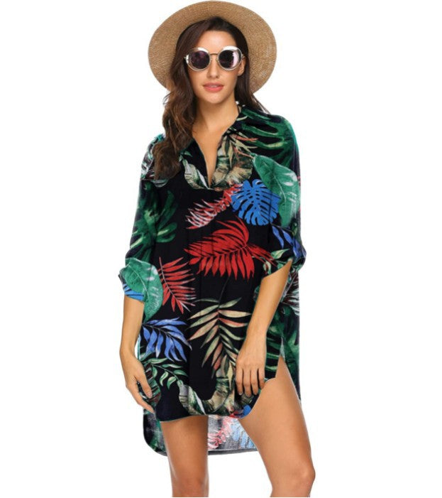 Summer Beach Chiffon Bikini Shirts