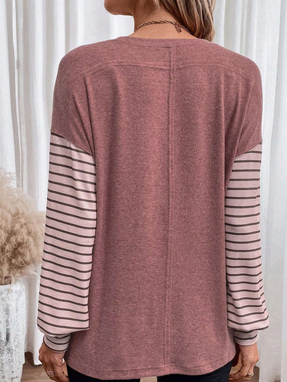 Casual Round Neck Long Sleeves T Shirts for Women