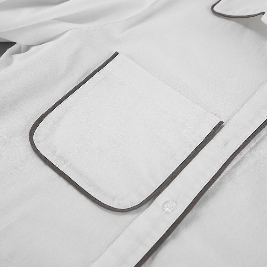 Fashion Cotton Linen Long Sleeves Shirts & Shorts
