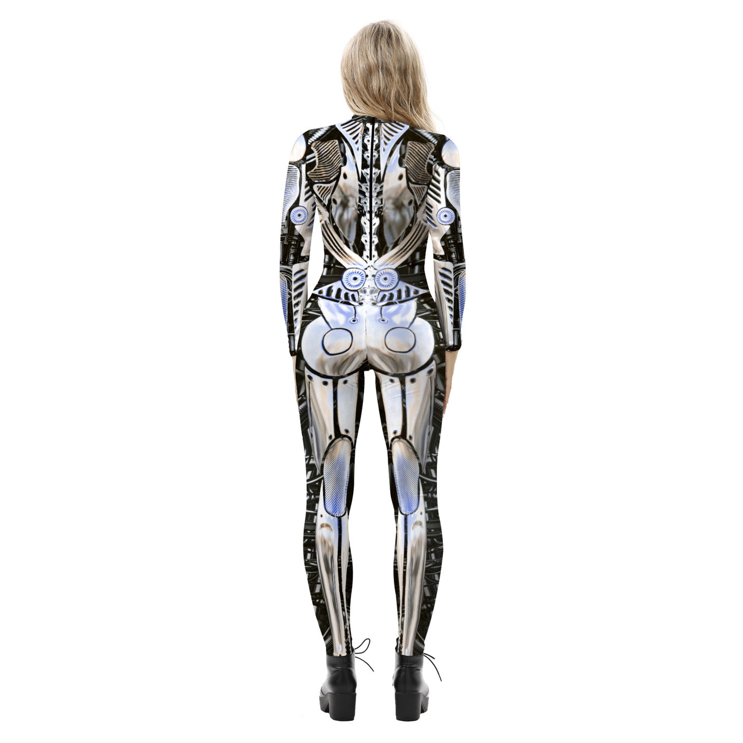 Halloween Skeleton Long Sleeves Jumpsuits Cosplay Costumes