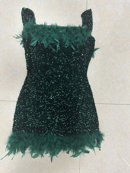 Sexy Off The Shoulder Sequined Mini Party Dresses