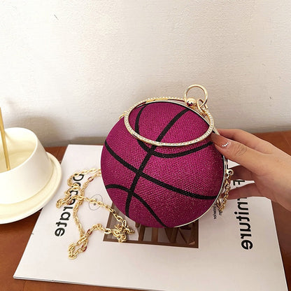 Fashion Chain Basketball Shaped Evening Bags