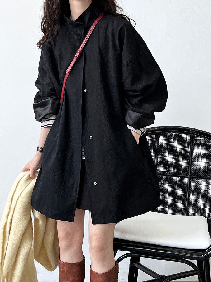 Fashion Stand Collar Oversize Coats
