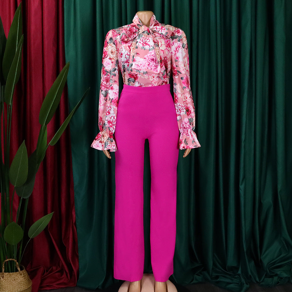 Fashion Plus Sizes Women Long Sleeves Shirts & Pants