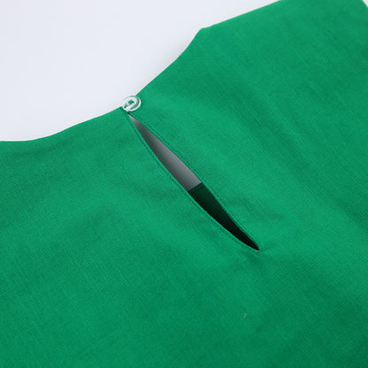 Casual Cotton Linen Sleeveless Tops & Wide Legs Pants