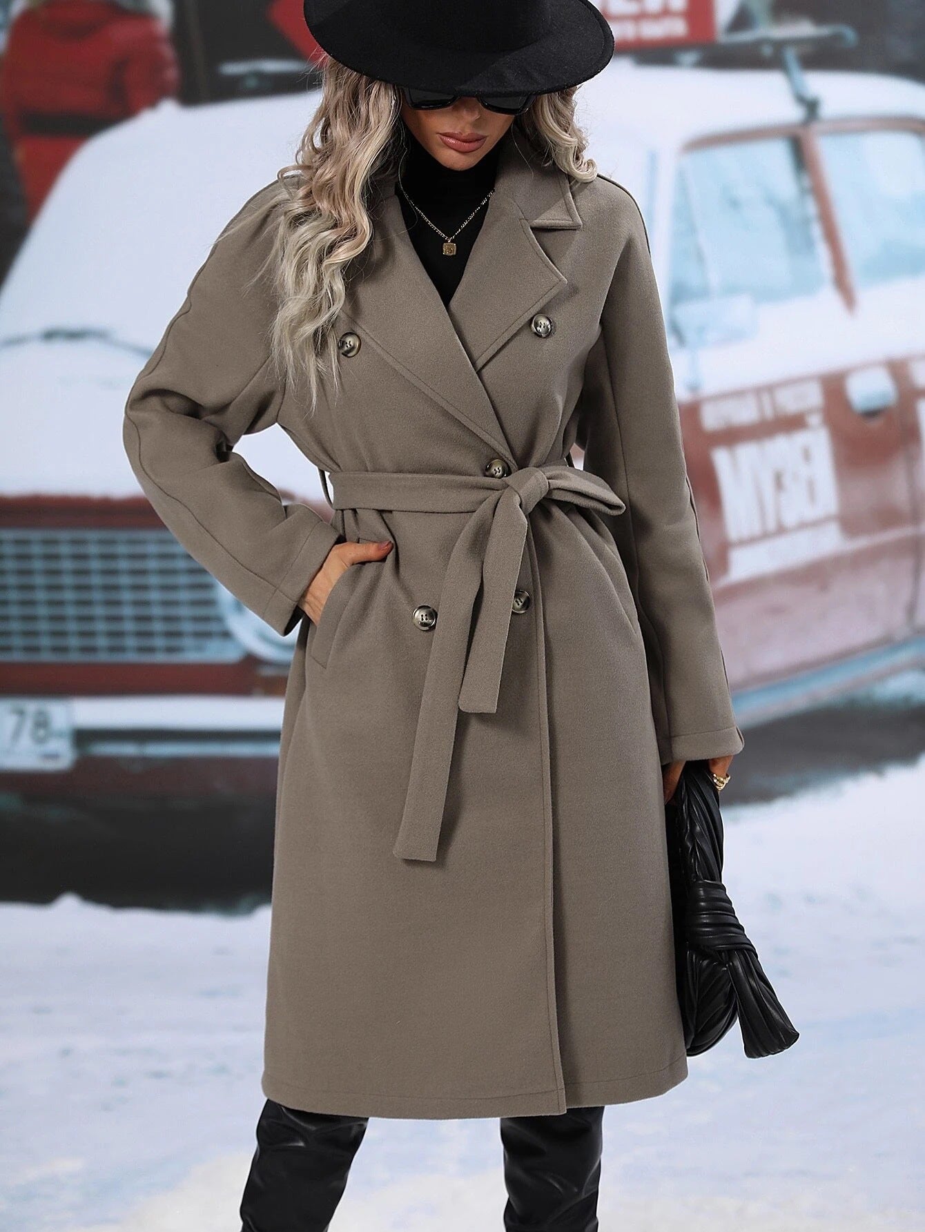 Fashion Women Midi Length Winter Coats