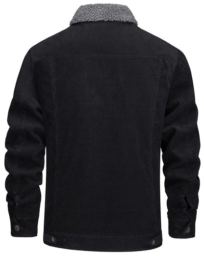 Casual Winter Long Sleeves Velvet Jacket Coats for Men