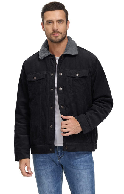 Casual Winter Long Sleeves Velvet Jacket Coats for Men