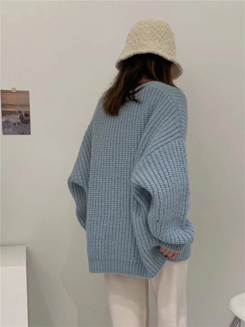 Casual Plus Sizes Knitted Cardigan Sweaters
