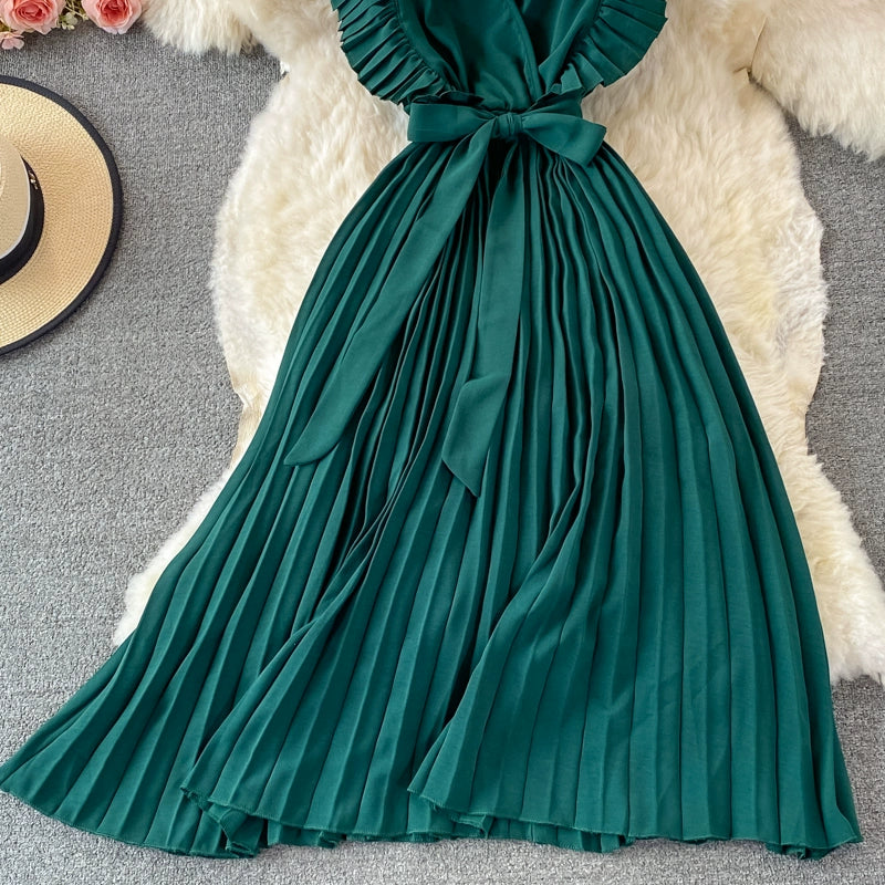 Elegant V Neck Women Long Dresses